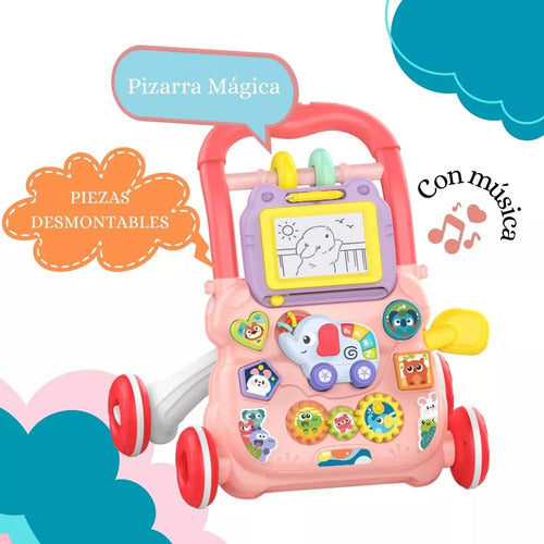 Baby Walker with Light, Activity Board, and Magic Slate Toys 1