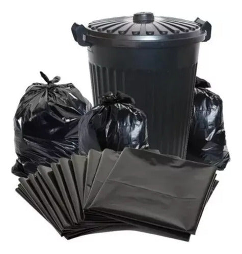 Forceflex 10 Reinforced Black Trash Bags 80x110cm 0