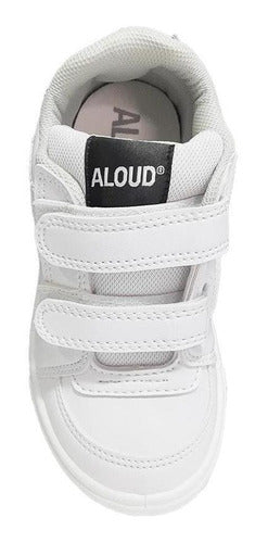 Aloud Kids Sneakers - Velcro School Shoes White 7