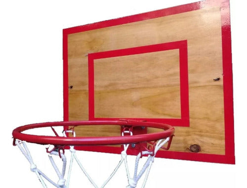 Tablero Para Aro De Basquet N5 De Madera Apto Exterior 1