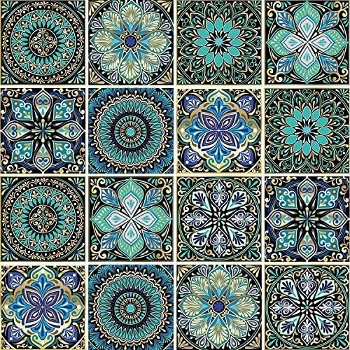 Vinilos Decorativos 16u, (15x15cm) Mix Mosaicos Aquaegro 0