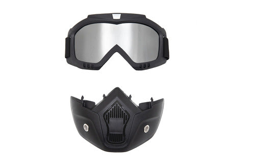 MTC Universal Mirrored Goggles Open Face Helmet 1