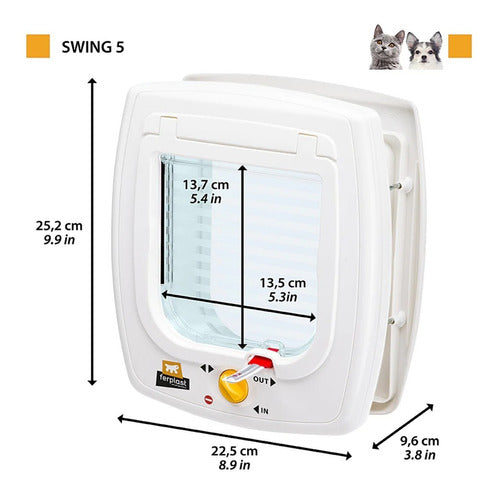 Ferplast Swing 5 Pet Door for Dogs and Cats 1