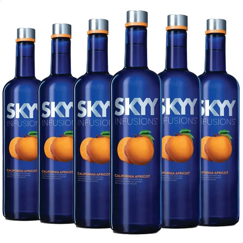 Vodka Skyy Apricot Flavored Damasco - Pack of 6 Bottles 0