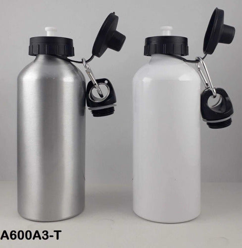 Becka Customized White/Grey Aluminum Double Mouth Bottle 500 ml 5