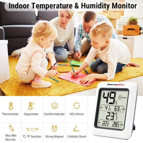 Termómetro Higrómetro Digital Thermopro Tp-50 Mide Humedad 6