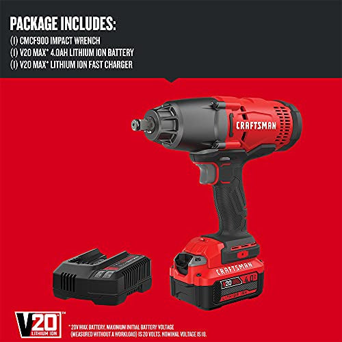 Craftsman V20 Cordless Impact Wrench Kit (cmcf900m1) 2