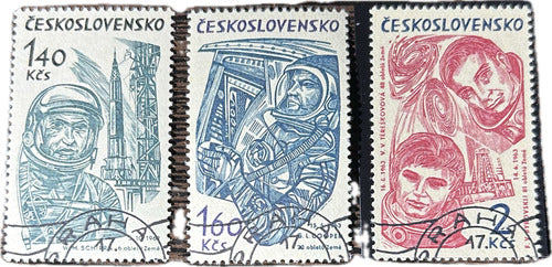 Serie De Estampillas De Astronautas De Checoslovaquia 1964 0