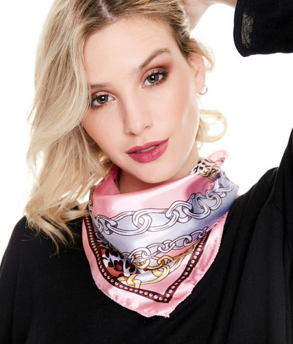 PM Complementos Women's Square Silk Scarf - Choose Your Style 5