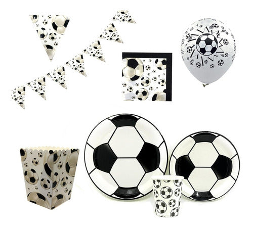 Tu Mundo 10 Platos De 18 Cm Futbol Pelota - Decoración 1