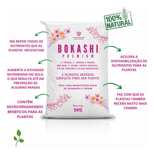 Bokashi Farelado Fertilizante Forte Orgânico Classe A 5kg 1