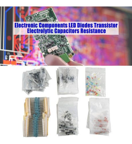 Walfront Electronic Components Kit - LEDs, Resistors, Capacitors, Diodes, Transistors 1