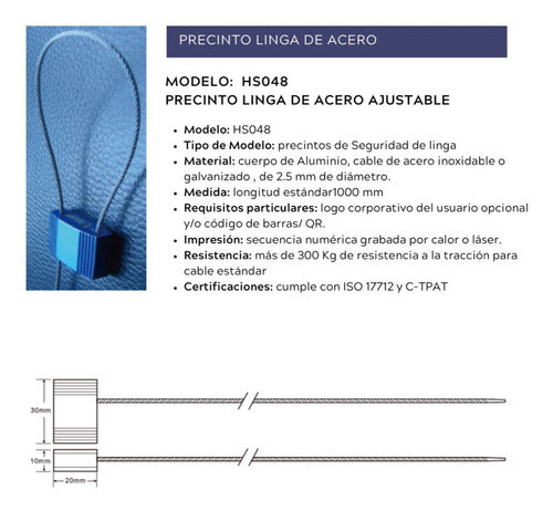 Tidy Long Security Seal 1 Meter Aluminum X 50 1