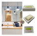 Enc Set Baño Ceramica 4 Piezas Accesorios Dispenser Puntos Verde 5