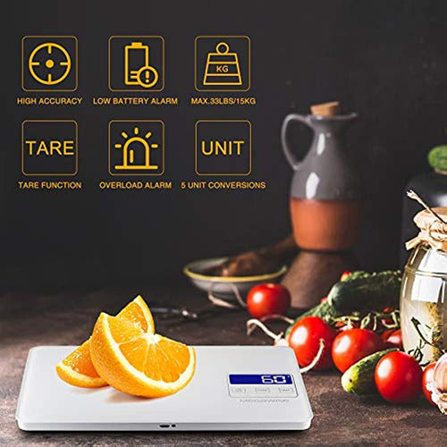 Báscula De Alimentos Megawise, Báscula De Cocina Digital Rec 1