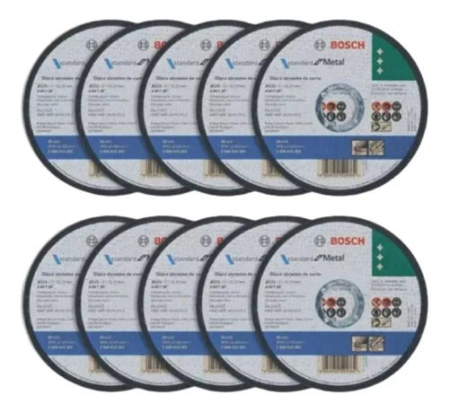 Bosch Eco 115 x 1 mm Cutting Disc for Metal Stainless Steel - Pack of 10 0