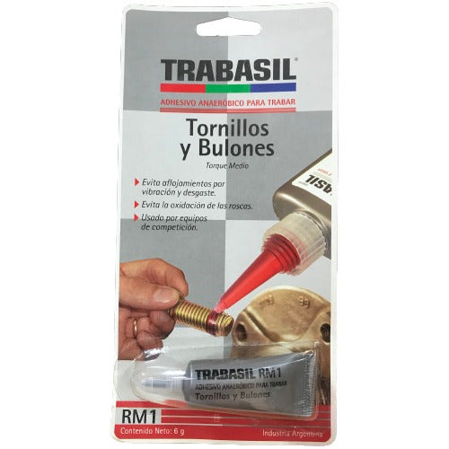 Adhesivo Pegamento Trabasil Rm1 Roscas Torque Medio X 6grs 0