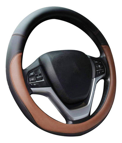 Valleycomfy Microfiber Leather Steering Wheel Covers Universal 15 Inch (Brown) 0