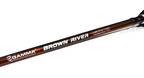 Gamma Brown River Fishing Rod 15/30 Lbs 2.1m 1 Section, Graphite, With Trigger 3