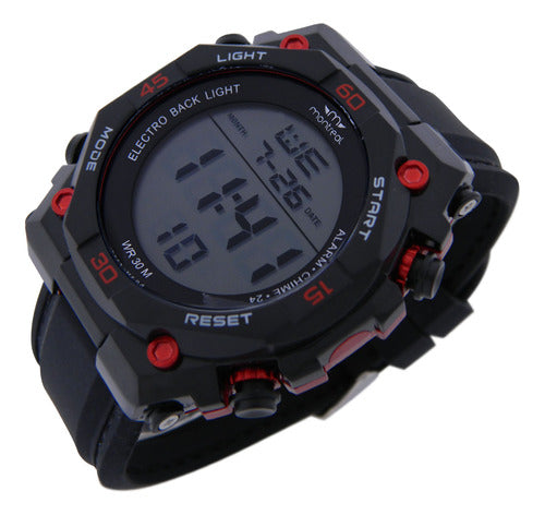 Montreal Men's Digital Watch ML1675 Chrono Alarm Light Date 1