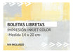 Boleta Libreta Autocopiante 14x20cm 5 Libretas Color 4