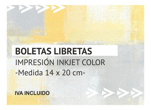 Boleta Libreta Autocopiante 14x20cm 5 Libretas Color 4