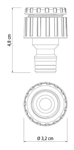 Tramontina Pico Adaptador De Canilla 1/2 Y 3/4 C/ Reducción 3