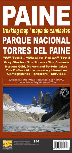 Chalten Outdoor Maps Mapa De Trekking Parque Nacional Torres Del Paine 0