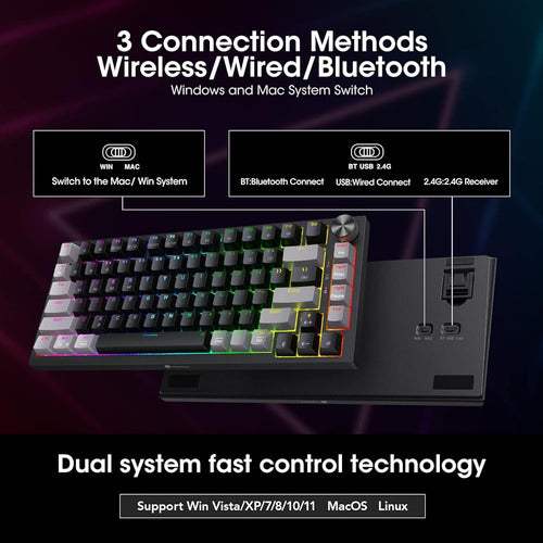 Koorui Gaming Keyboards, 82-Key Mechanical Keyboard 2 1