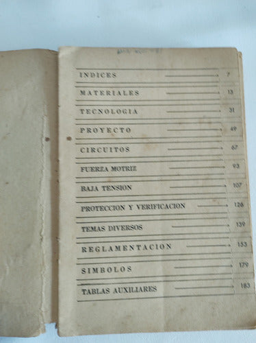 Libro. Instalaciónes Electricas.  Autor. Sobrevila. Antiguo. 2