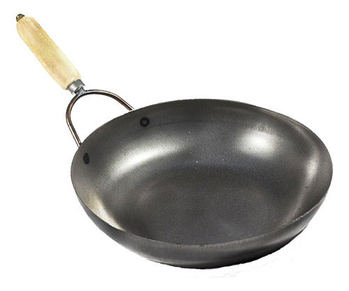 Planchalinda Wok Chapa 28 Cm Mango Madera 0