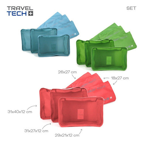 Travel Tech Travel Organizer Set 6 Pieces Printed 4