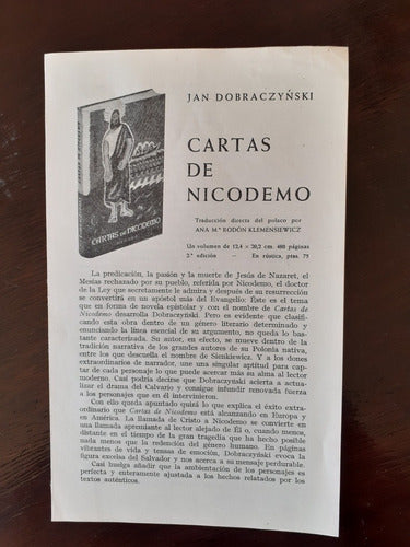 Cartas De Nicodemo Han Dobraczynski 0