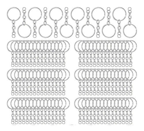 Lassershop Keyring Flat Ring Made of Reinforced Steel - 30 Units 0