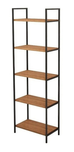 Industrial Style Iron Wood Bookshelf Shelving Unit 0