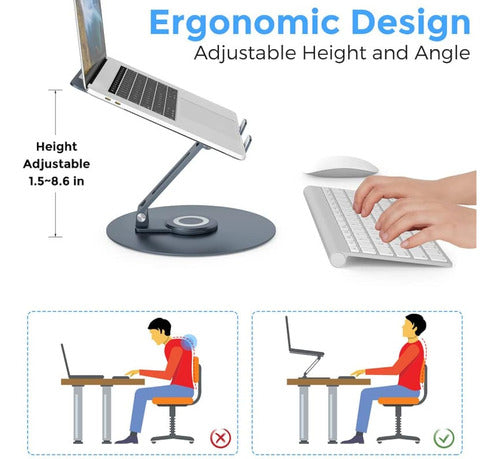 Soporte Giratorio Para Computadora Portátil Para 5