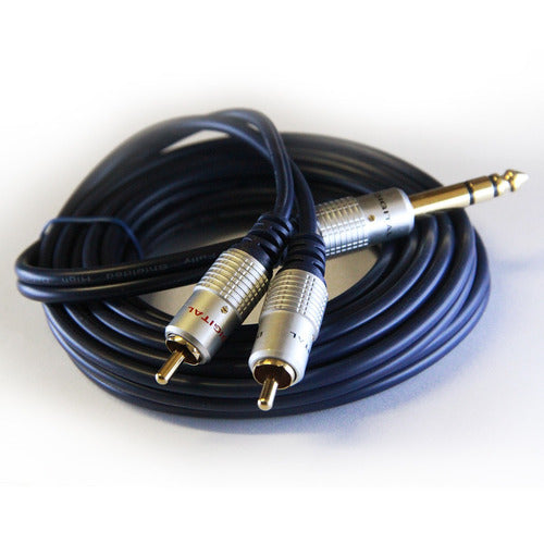 Cable Plug Stereo A 2 Rca. 1.5mts Reforz. Puresonic. 0