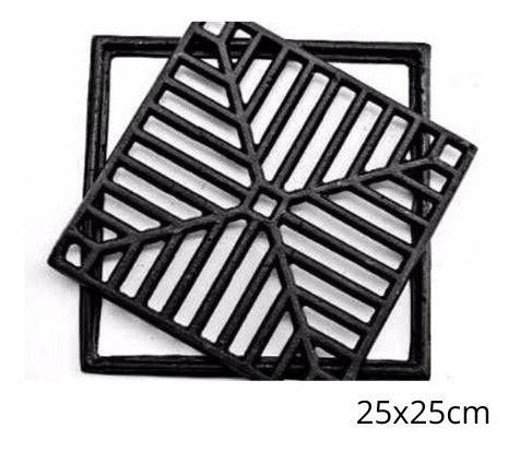 SN Cast Iron Grate 25x25cm with Frame 1