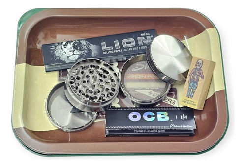 OCB Grinder Tray 4 Parts Large Lion Color Raw Art 8