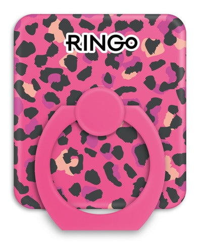 Anillo Ringo Soporte Escritorio Celular Tablet Animal Fucsia 0