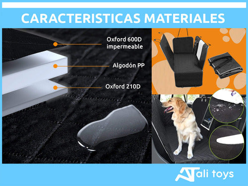 Alitrade Funda Auto Cubre Asiento Ventana Bolsillo Perro Mascotas 5