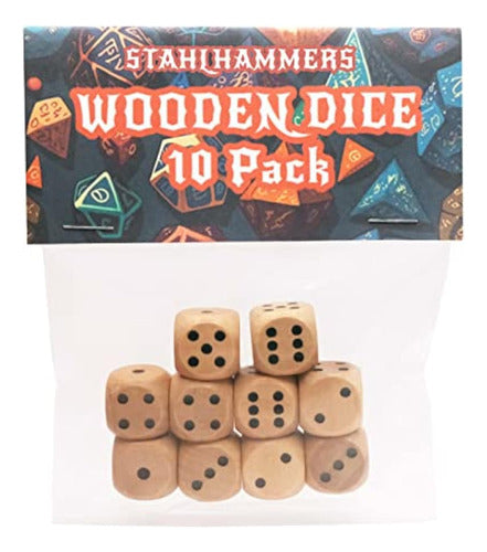 Stahlhammers - Juego De 10 Dados De Madera - 2