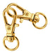 Set of 100 Gold Base Keychain Snap Hooks with Closure 14x30mm 3
