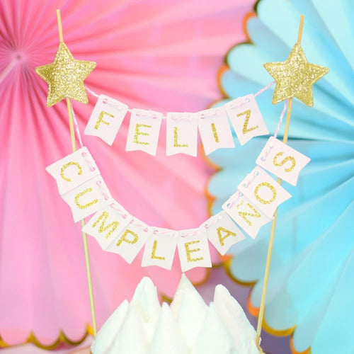 Mini Happy Birthday Cake Topper Decoration 1