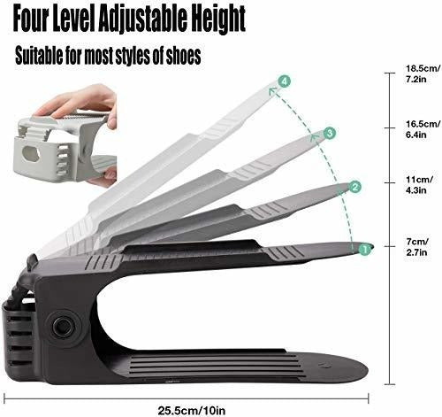 Shoe Slots Organizer 36 Pack, Adjustable Double Layer Stack Shoe Rack 1