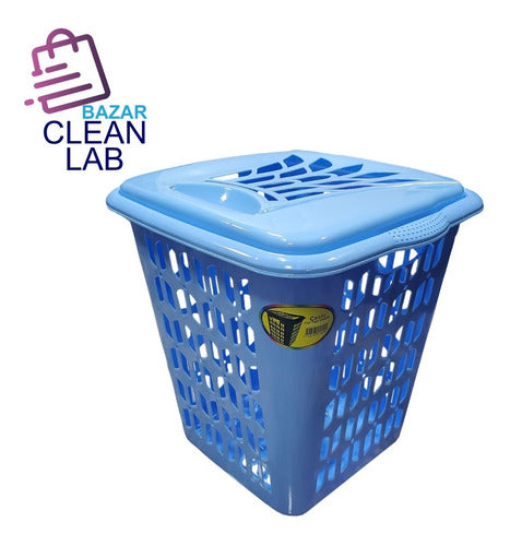 Clean Lab SRL Cesto Plastico Con Tapa Bisagra Canasto 1