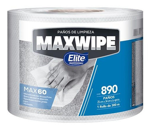 Paño Elite Max-wipe En Rollo Multiuso 890 Paños X 60 0