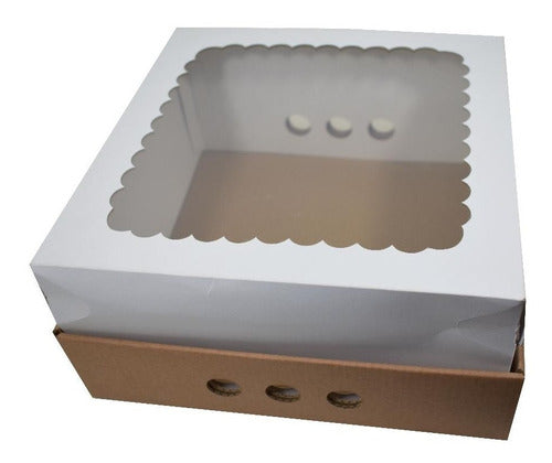 Set of 10 Breakfast or Cake Boxes with Window 35x25x12 2