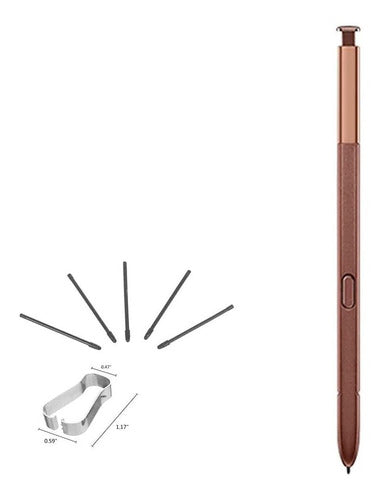 SLAUNT Lapiz Optico Para Galaxy Note 9 Bronce + Cable Y 5 Puntas 0