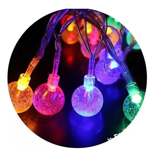Multicolor LED Ball String Lights 28 Balls 5m Plug A220V 2